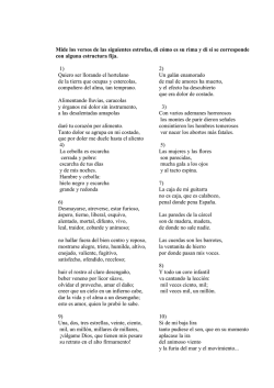 Mide los versos de las siguientes estrofas, di c&oacute;mo es su rima y di si