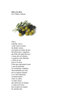 Oda a la oliva Por Tiffany Osburn Oliva, redonda, suave, verde cómo