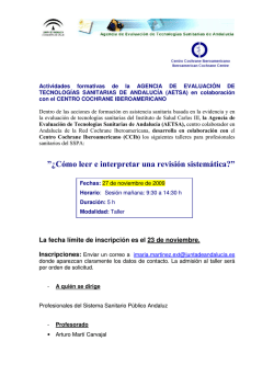 &iquest;C&oacute;mo leer e interpretar una revisi&oacute;n sistem&aacute;tica?&rdquo;