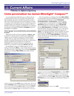 Cómo personalizar los menús MineSight® Compass™ - Mintec, Inc.