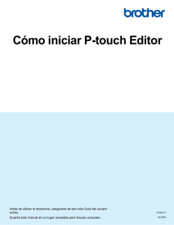 Cómo iniciar P-touch Editor - Brother