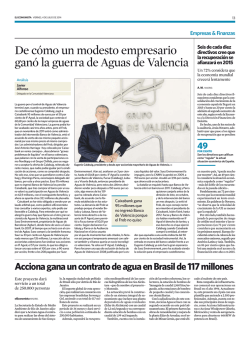 De cómo un modesto empresario ganó la guerra de Aguas de