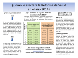 ¿Cómo le afectará la Reforma de Salud en el año 2014?