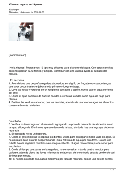 C&oacute;mo no regarla, en 19 pasos&hellip;