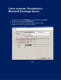 Cómo conectar Thunderbird a Microsoft Exchange Server