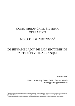CÓMO ARRANCA EL SISTEMA OPERATIVO MS-DOS + WINDOWS