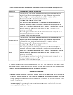 A continuación te detallamos un ejemplo de cómo - Peso Saludable