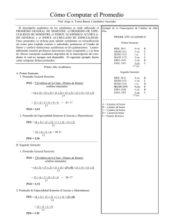 C&oacute;mo Computar el Promedio - Academic Uprm