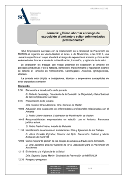 Jornada: &iquest;C&oacute;mo abordar el riesgo de exposici&oacute;n al amianto y evitar
