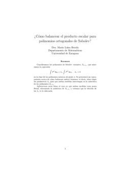 &iquest;C&oacute;mo balancear el producto escalar para polinomios ortogonales