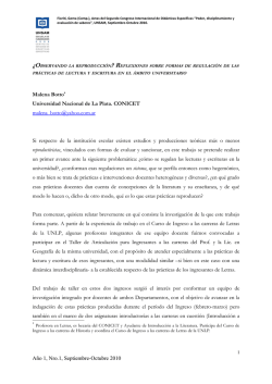 Botto, Malena - Universidad Nacional de General San Mart&iacute;n