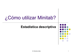 ¿Cómo utilizar Minitab?