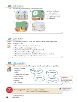 &iquest;C&oacute;mo se dice? &iquest;Qu&eacute; dices? Instrucciones - ClassZone