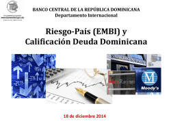Riesgo-País (EMBI) y Calificación Deuda Dominicana