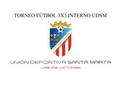 TORNEO FÚTBOL 3X3 INTERNO UDSM - UD Santa Marta