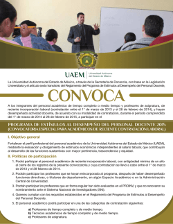 convocatoria - Universidad Autónoma del Estado de México