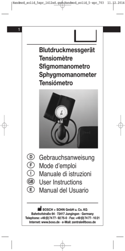 Blutdruckmessgerät Tensiomètre Sfigmomanometro - Boso