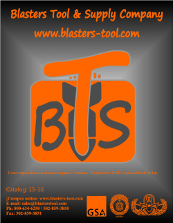 Seguridad - Blasters Tool & Supply