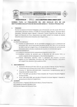Directiva finalización del año escolar 2014.pdf - UGEL YUNGUYO