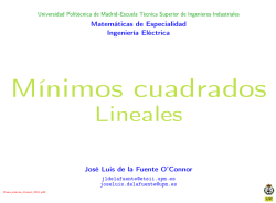 Mínimos cuadrados lineales - José Luis de la Fuente O'Connor