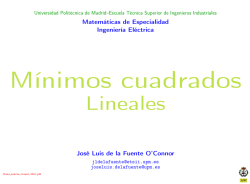 M&iacute;nimos cuadrados lineales - Jos&eacute; Luis de la Fuente O'Connor