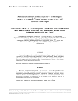 Benthic foraminifera as bioindicators of - ResearchGate