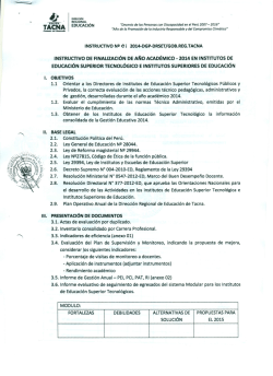 instructivo n°01 2014-dgp-drset/gob.reg.tacna - Dirección Regional