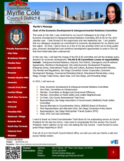 December 17, 2014 e-Newsletter - City of San Diego