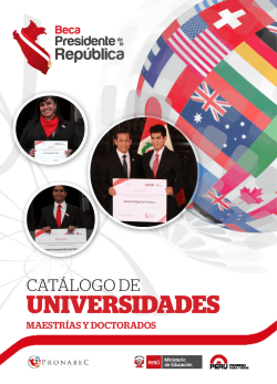 UNIVERSIDADES - Programa Nacional de Becas y Crédito Educativo