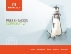 Brochure 2014 - Mánquez Hatta Consultores Tributarios