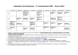 Calendario de Exámenes - 1º Cuatrimestre GES - CEAD Las Palmas