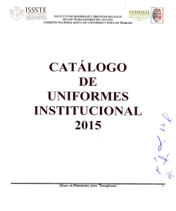 catálogo de uniformes institucional 2015 - Issste
