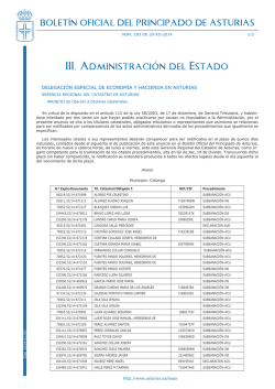 III. Administraci&oacute;n del Estado - Gobierno del Principado de Asturias
