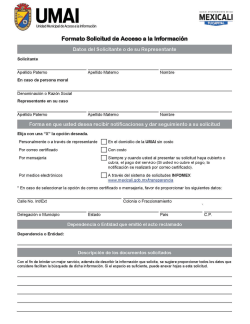 Formato Solicitud de Acceso a la Información