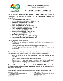 A TODOS LOS ESTUDIANTES - UTESA