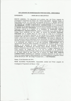 3&Eacute;R JUZGADO DE INVESTIGACI&Oacute;N PREPARATOR!A &mdash; SEDE