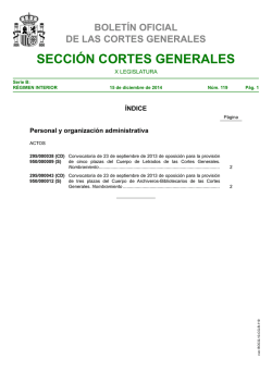 sección cortes generales - Congreso de los Diputados
