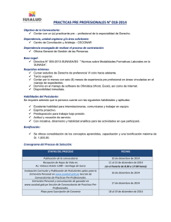 practicas pre profesionales n° 018-2014 - Superintendencia