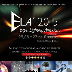 25,26 y 27 de Febrero - Expo Lighting America