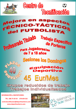 INFORMACIÓN e INSCRIPCIONES: Tlfs.: 686 74 - Deportiva Charra