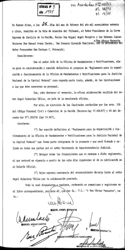Acordada 3/75 - Corte Suprema de Justicia de la Naci&oacute;n