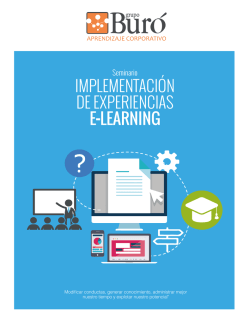 IMPLEMENTACIÓN DE EXPERIENCIAS E-LEARNING - Grupo Buró