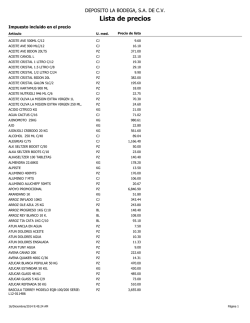 Lista de precios - depositolabodega.com.mx