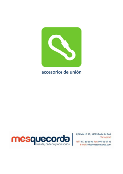 Descargar catálogo de Accesorios de unión - mesquecorda