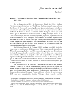 &iquest;Una novela no escrita?