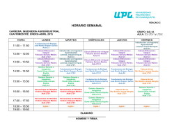 HORARIO SEMANAL