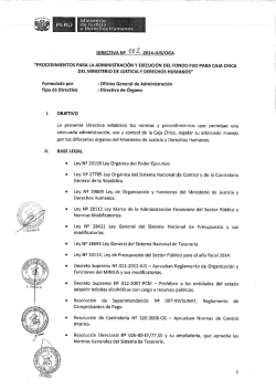 DIRECTIVA N9 ÜÜ Z -2014—JUS/OGA - Ministerio de Justicia