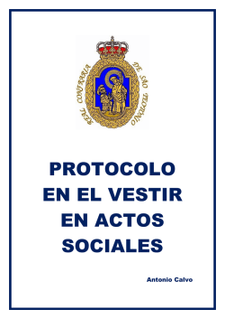 protocolo en el vestir en actos sociales - Royal Confraternity of Saint