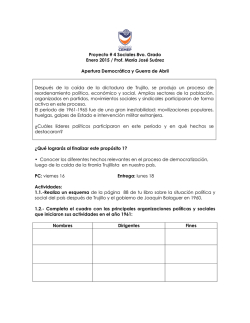 Proyecto # 4 Sociales 8vo. Grado Enero 2015 - Colegio CEMEP