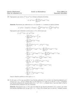 Cálculo infinitesimal Grado en Matemáticas Curso 20014/15 Clave